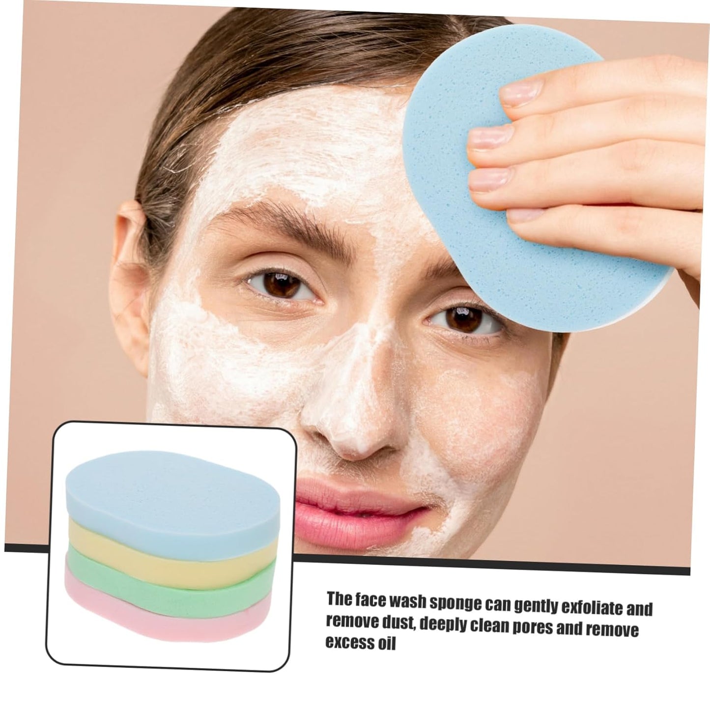 Silqora Facial Cleansing Sponge Set | Gentle Deep Clean Skin