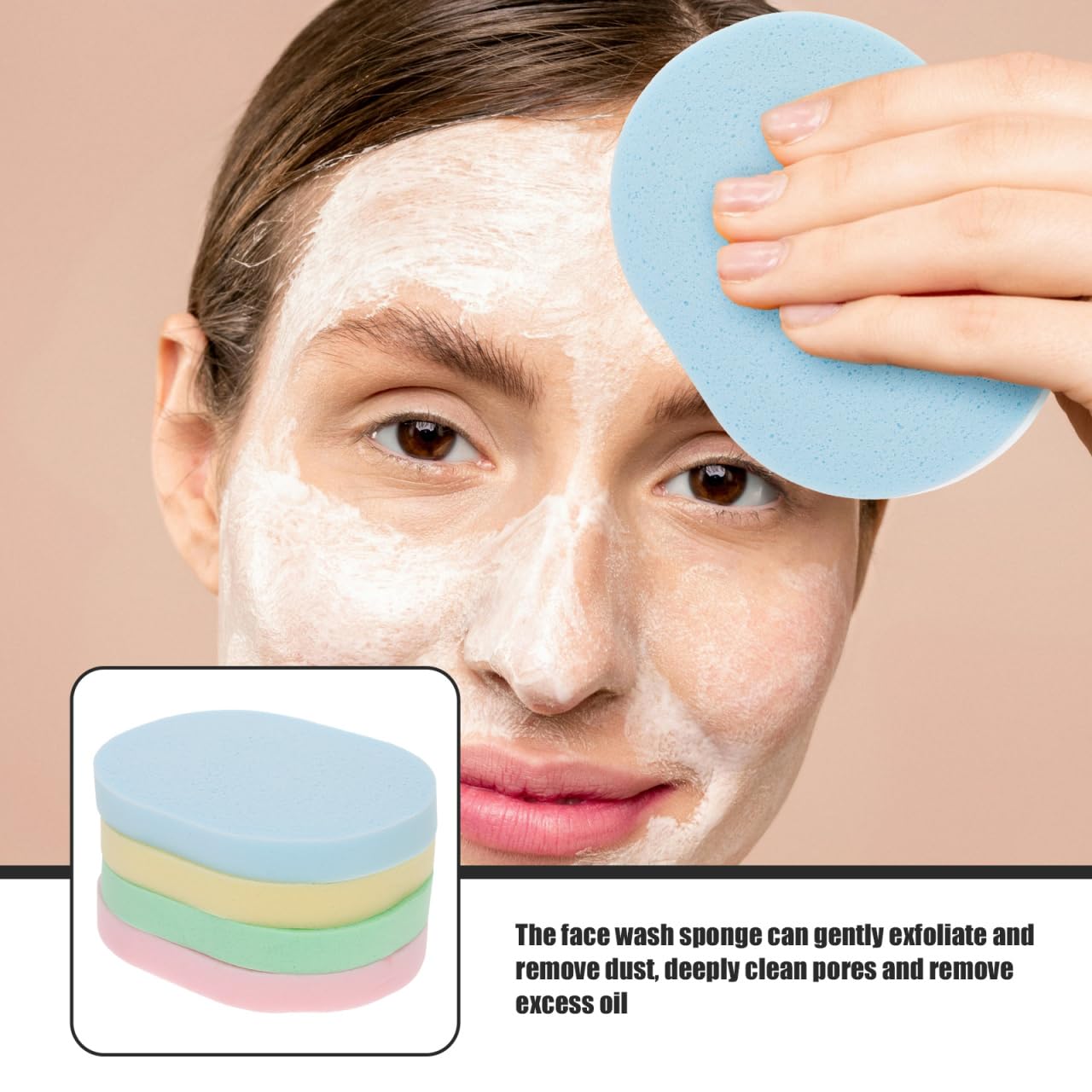 Silqora Facial Cleansing Sponge Set | Gentle Deep Clean Skin