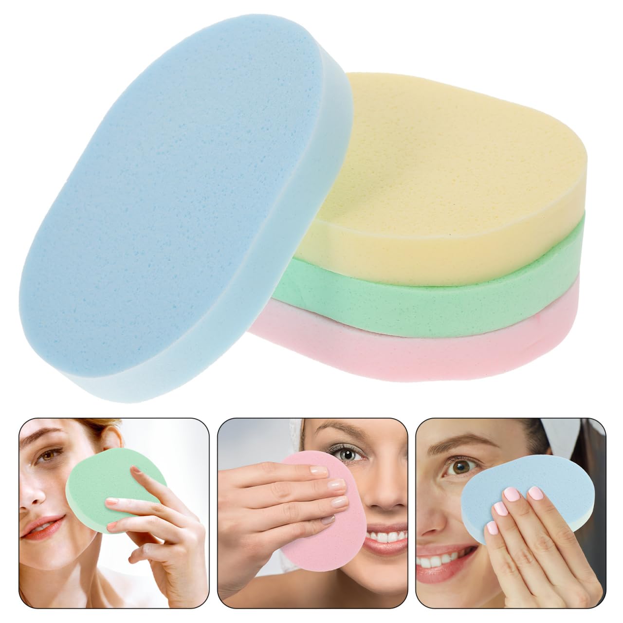 Silqora Facial Cleansing Sponge Set | Gentle Deep Clean Skin